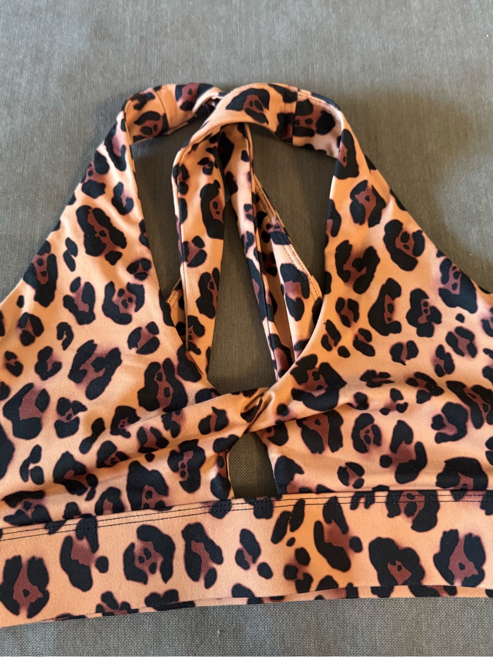 Fabletics Leopard Print Sports Bra